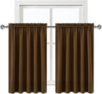 DWCN Short Brown Blackout Curtains - Image 9