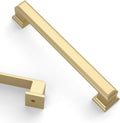 Asidrama 10 Pack 5 inch Brushed Gold Kitchen Cabinet Handles