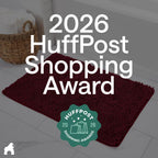 GORILLA GRIP Bath Rug Mat for Bathroom, Absorbent Chenille, 24x17 Burgundy