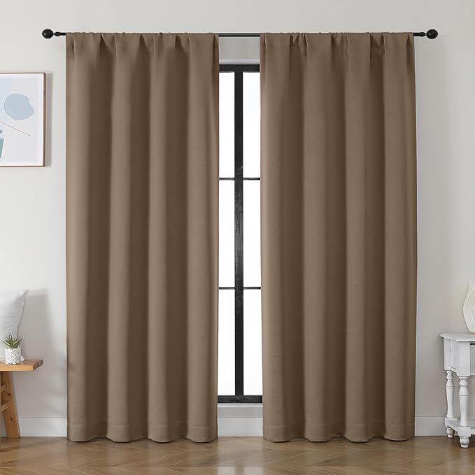 Simplebrand Ava Brown Blackout Curtains by Simplebrand