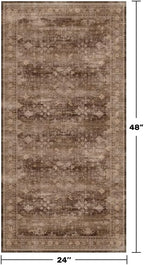 Brown 2x4 Entryway Runner Rugs, Small Runners - Image 2