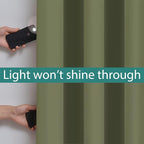Yakamok 100% Blackout Window Curtain Panels, Heat and Full Light Blocking Drapes - Image 3