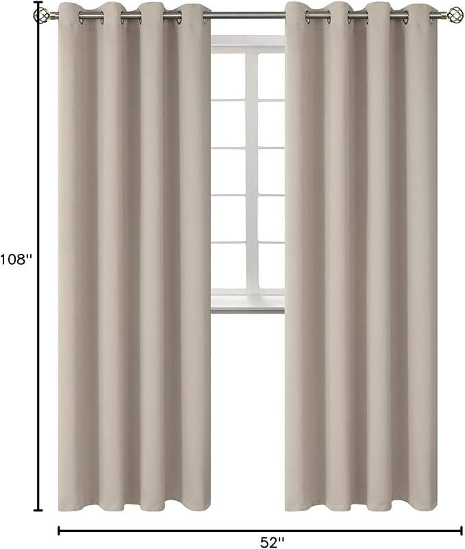BGment Room Darkening Curtains 108 Inches Long - Image 8