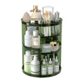 Rotating Makeup Organizer with DIY 8 Adjustable Layers, Clear Green