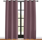 NICETOWN Blackout Curtains for Bedroom, Dry Rose, 42 W by 80 L, Thermal - Image 2