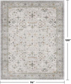 Hazo Haus Boho Light Grey Living Room Rug 8x10 - Image 2