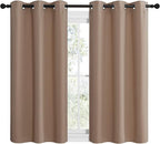 NICETOWN Cappuccino Small Window Kitchen Blackout Curtains, Thermal Insulated - Image 2