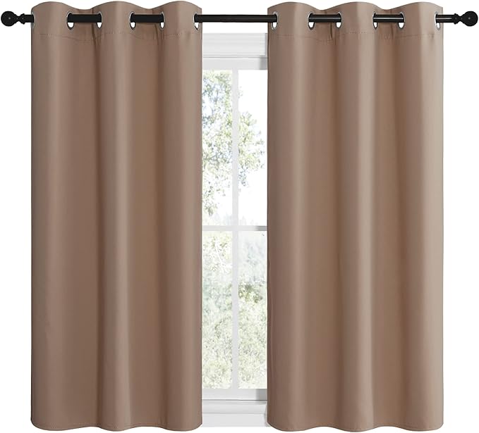 NICETOWN Small Window Kitchen Blackout Curtains, Thermal Insulated Solid - Image 2