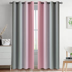 Yakamok Ombre Pink and Grey Curtains by Yakamok