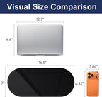 Glass Desktop Whiteboard - 17 X 7 Inches Black Board Pink Light