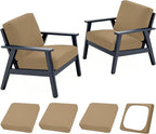 4Pcs Outdoor Cushion Covers, Patio Cushion Covers, Stretch Elastic Slipcovers by dreahoteztil