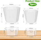 6 Pack Self Watering Plant Pot, 6.6/5 Inch Plastic Self Watering Pots for Indoor Outdoor Plants African Violet Pots Easy Plant Self Watering Pot with Wick Rope for Plants Flowers