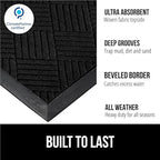 GORILLA GRIP 100% Waterproof All-Season WeatherMAX Doormat US Designed Natural - Image 2