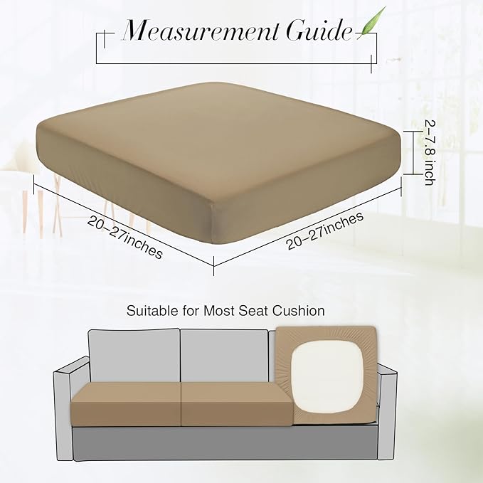 Newwiee Set of 4 Stretch Patio Cushion Covers Sofa Couch Seat Chair Slipcovers - Image 2