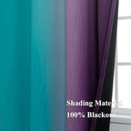 Estelar Textiler Teal and Purple Blackout Curtains - Image 5
