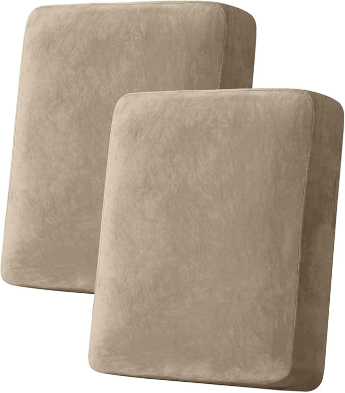 Couch Cover Stretch Velvet Sofa Cushion Cover 2-Piece by Taque