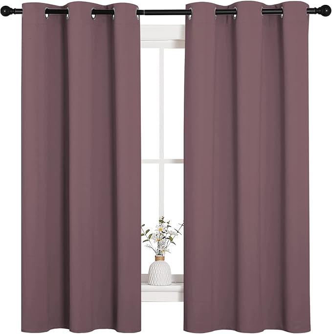 NICETOWN Dry Rose Blackout Curtains - Image 2