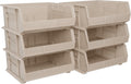 Akro-Mils 30235 AkroBins Plastic Hanging Stackable Storage Organizer Bin, 11-Inch x 11-Inch x 5-Inch, Stone, 6-Pack