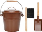 Mini Ash Bucket with Lid, Fireplace Ash Bucket - Black