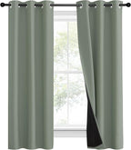 NICETOWN 100% Blackout Window Curtain Panels, Heat and Full Light Blocking - Image 2