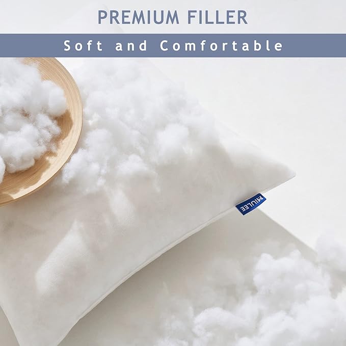 MIULEE Pillow Insert 12x22 Inch, Decorative Rectangle Throw Pillow Inserts - Image 2