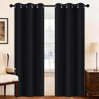 Yakamok Black Room Darkening Grommet Window Drapes Blackout Curtains Thermal by Yakamok
