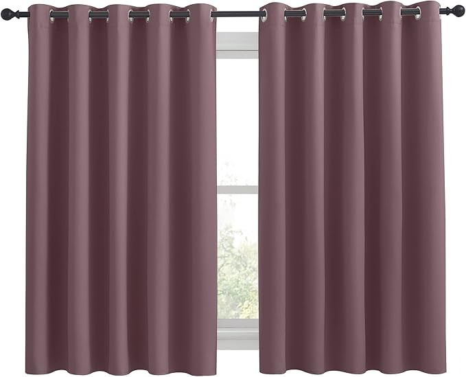 NICETOWN Thermal Insulated Curtains Blackout Draperies, Window Treatment Solid - Image 2