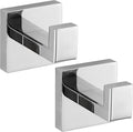 Towel Hooks for Bathrooms, Heavy Duty 33 Lbs Wall Mounted Stainless Steel Modern Hook, – Ideal for Hanging Towels, Robes, Coats, in Kitchen, Bedroom, Bathroom, or Hotel (2, Chrome Polished)