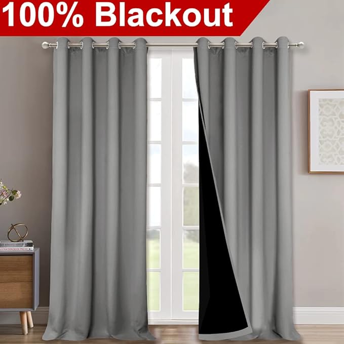 NICETOWN Total Shade Curtains and Draperies, Heavy-Duty Full Light Shading - Image 2