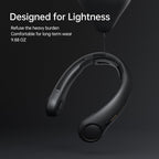 JISULIFE Portable Neck Fan Upgraded: Neckbrace Hands-Free, 5-Speed 5000 mAh
