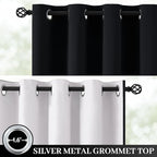 Yakamok 100% Blackout Curtain Panels 72 inches Cold and Light Blocking Drapes - Image 2