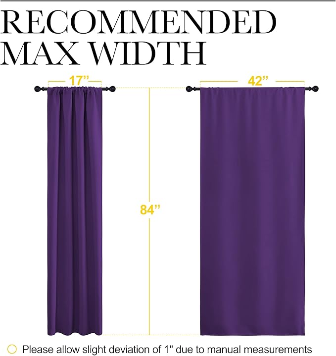 NICETOWN Blackout Draperies Curtains 84 Long - Image 6