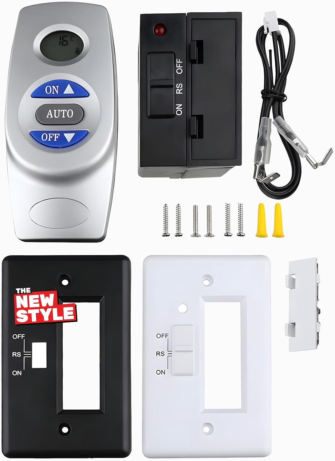 Fireplace Remote Control Kit RCST, On/Off Thermostat LCD Compatible with Ambient, Majestic, Monessen, Vermont Castings Gas Valve Fireplaces and Stoves