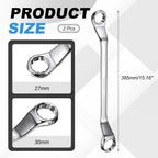 27x30mm Double Box End Wrench 12 Point 75 Degree Offset Wrench 2pcs