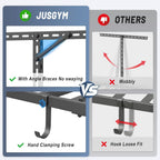4x8FT Overhead Garage Ceiling Storage Rack with 6 Hooks