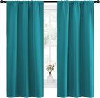 NICETOWN Peacock Blue Blackout Curtains Panels - Image 2