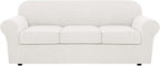 H.VERSAILTEX 4 Piece Stretch Sofa Covers by HVERSAILTEX