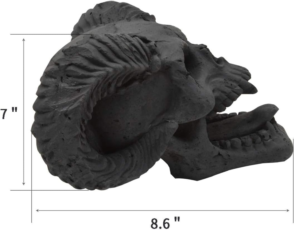 Stanbroil Fire Pit Skull Gas Log for Fireplace Halloween Decor