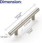 Ravinte Cabinet Handles, Brushed Nickel,5" Length,3" Hole Center,30 Pack