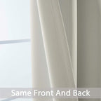 Yakamok Light Beige Curtains for Bedroom, Thermal Insulated Room Darkening - Image 6
