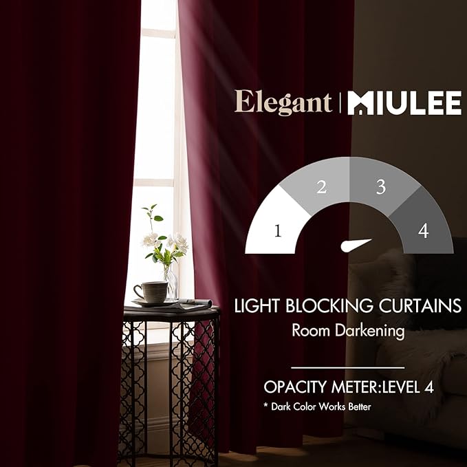 MIULEE 90" Long Blackout Curtains - Image 2