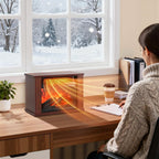 LifePlus Electric Fireplace Heater, Portable Wood Fireplace Stove