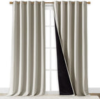 NICETOWN Full Shading Curtains for Windows, Super Heavy-Duty Black Lined - Image 2