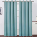 LEMOMO Blackout Curtains 66 x 84 inch/Stone Blue Curtains Set of 2 by Lemomo