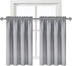 DWCN Silver Grey Short Blackout Curtains - Image 9
