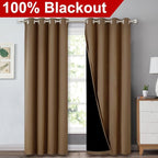 NICETOWN 100% Blackout Window Curtain Panels, Heat and Cold Blocking Drapes - Image 2