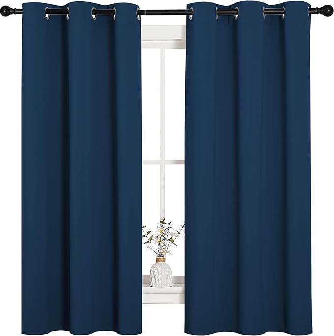 NICETOWN Room Darkening Curtains 63 inch Length 2 Panels, Thermal Insulated - Image 2
