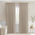 MIULEE Taupe Back Tab Blackout Curtains 72 Inches Long 2 Panels Set by MIULEE
