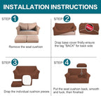 Turquoize 3 Piece Sofa Covers for 2 Cushion Couch Sofa Slipcover Soft Couch - Image 6