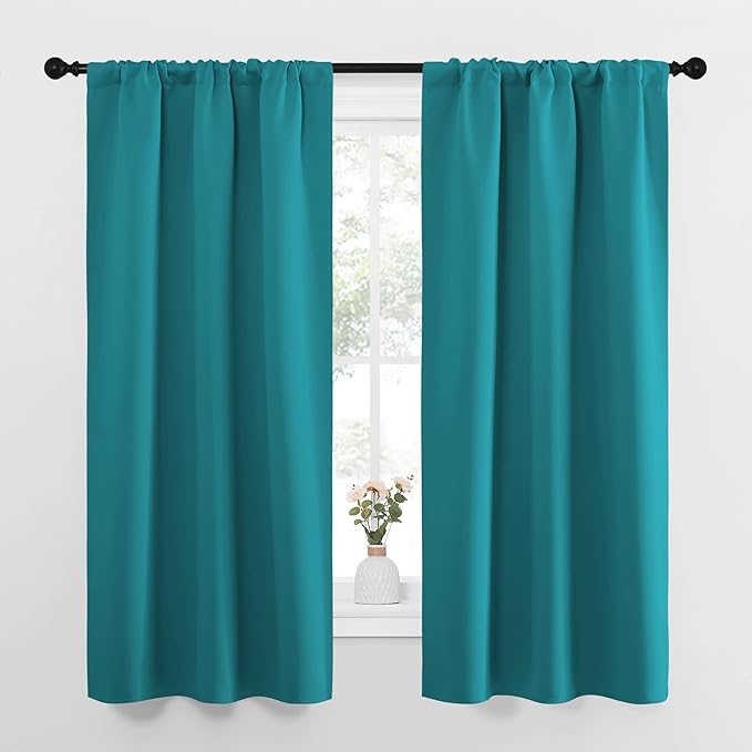 NICETOWN Peacock Blue Blackout Curtains Panels by NICETOWN